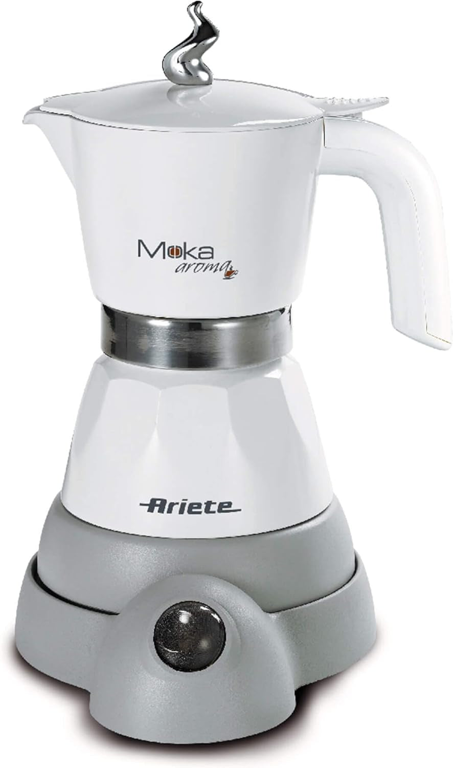 Ariete 1358 Moka Aroma, Machine à expresso électrique, 480 W, 2/4 tasses à expresso, Noir