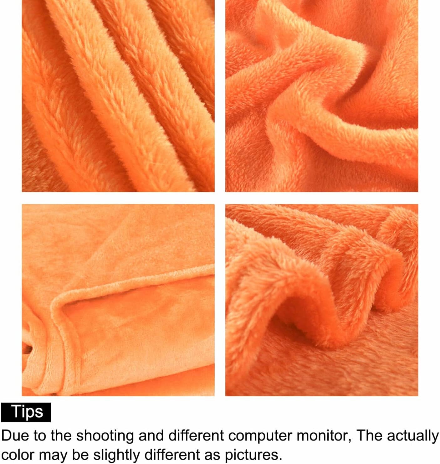 Sourcing Map Couverture douillette couvre-lit couverture polaire douce et chaude comme couverture de canapé couverture de canapé salon et couverture câline couverture en laine douce en peluche Orange 150X200Cm Lits et couvertures Besuche den uxcell-Store