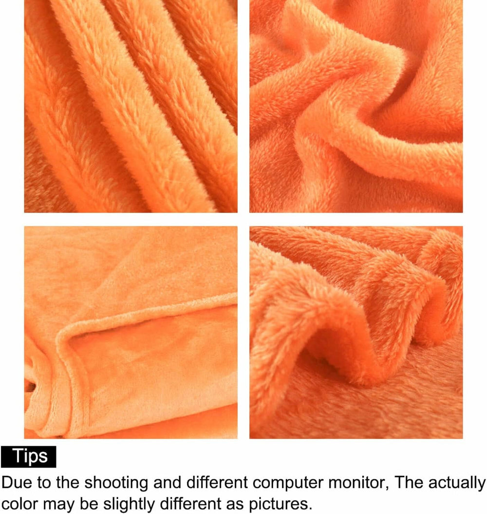 Sourcing Map Couverture douillette couvre-lit couverture polaire douce et chaude comme couverture de canapé couverture de canapé salon et couverture câline couverture en laine douce en peluche Orange 150X200Cm Lits et couvertures Besuche den uxcell-Store