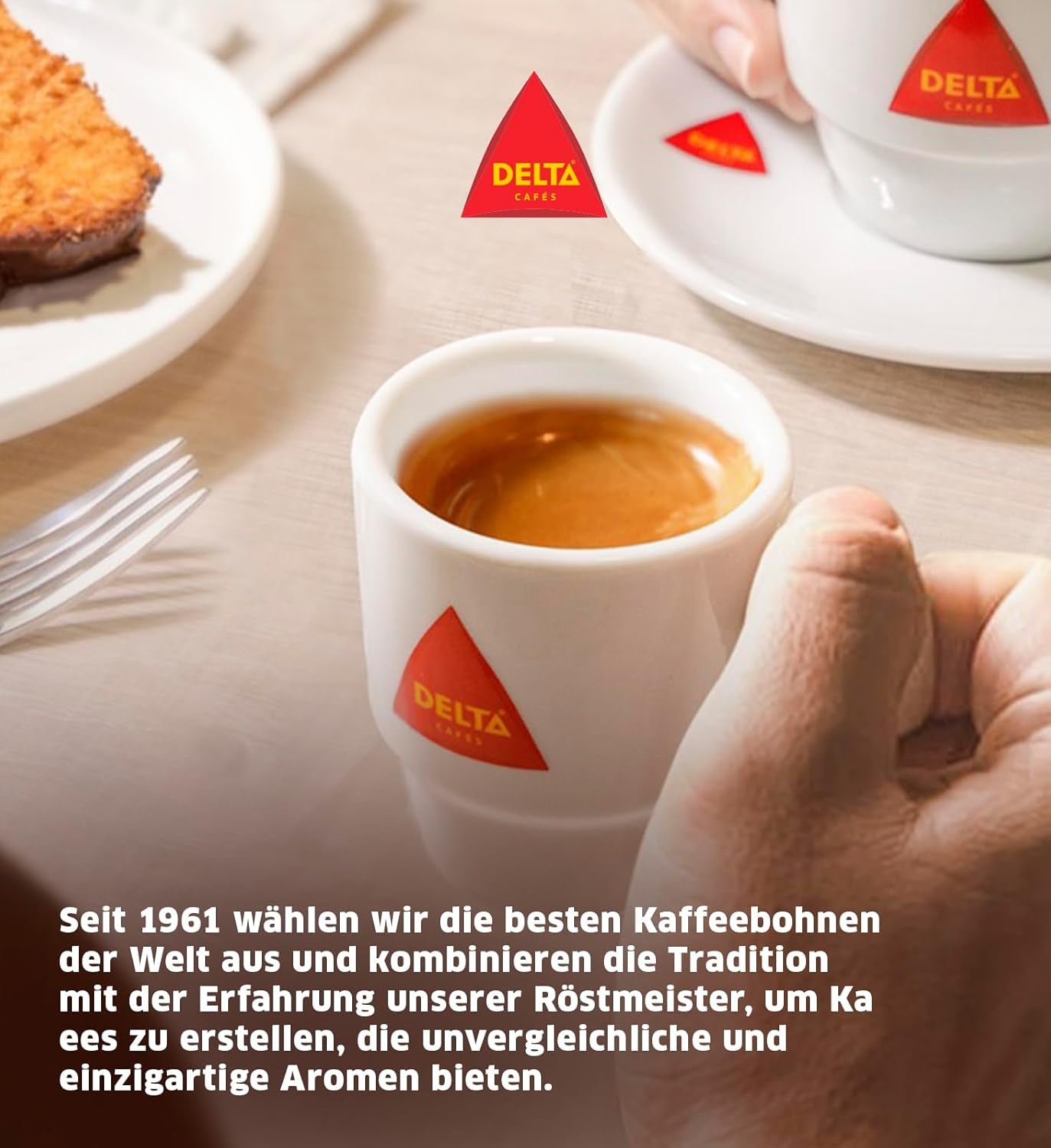 Delta Cafés - Kaffeebohnen Gold - 2 paquets de 1 kg - Intensité 12 - Vollmundige Arabica-Röstkaffebohnenmischung - Sehr spiceisch mit Noten von Honig und Reifen Früchten