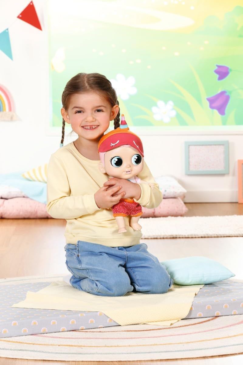 Baby Robin, 30 cm, grande poupée pour bébé avec des fonctions sonores agréables et brillantes, y compris une chemise, un tuyau, des vêtements, une barboteuse, une bouteille et un harnais, 905586 Zapf Creation