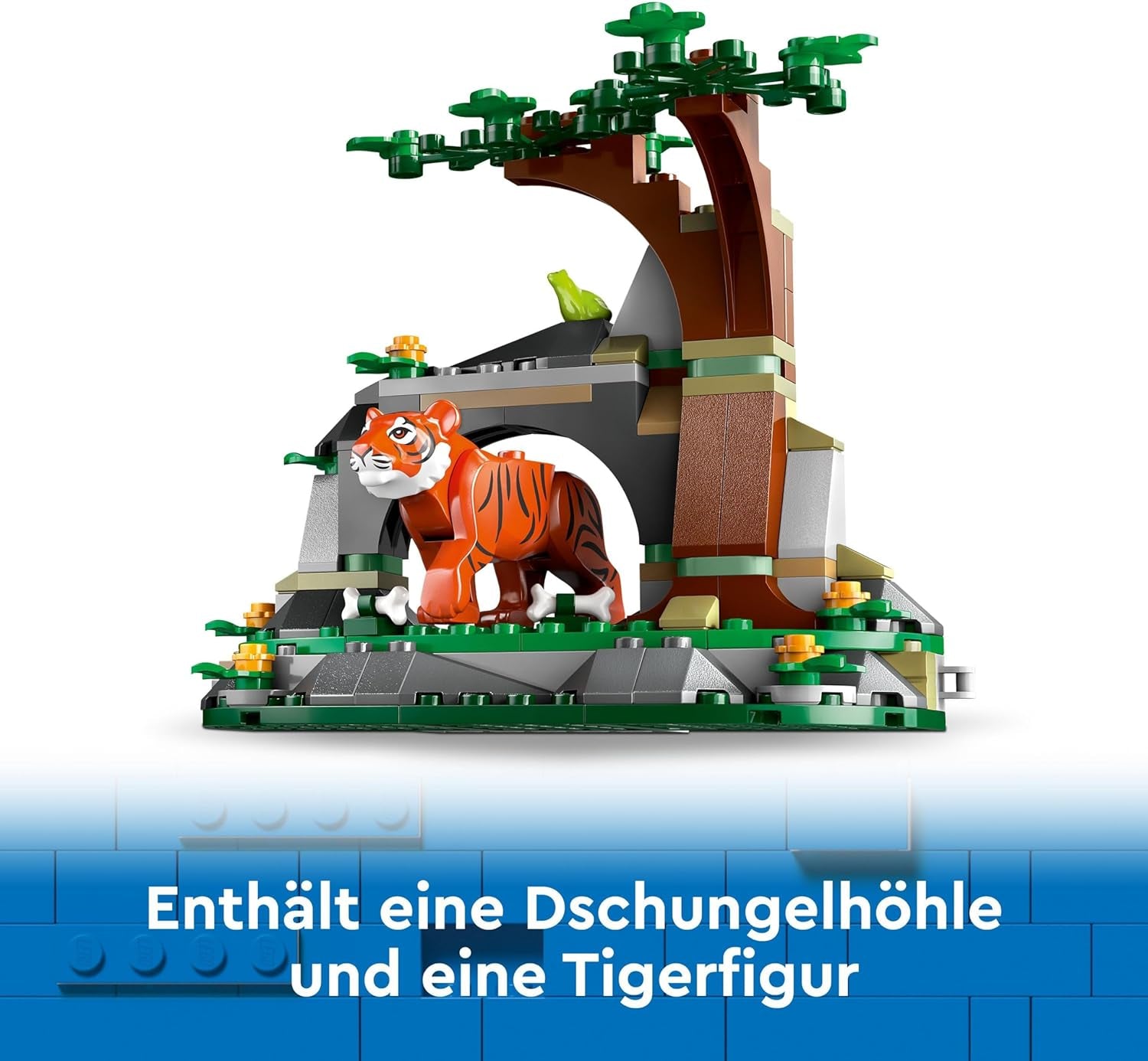 Camion LEGO City Jungle Explorer, set de construit și jucat pentru copii de peste 6 ani, cadou grozav pentru ziua de naștere, camion de jucărie, cu 3 minifigurine Adventurer și tigru 60426 Seturi de constructie Besuche den LEGO-Store