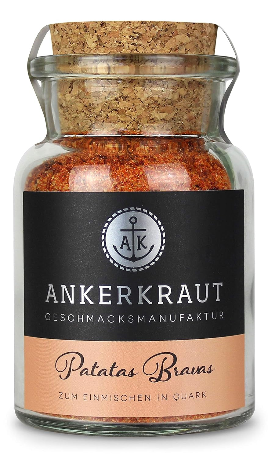 Ankerkraut Patatas Bravas, Gewürzmischung für Spanish Kartoffelwürfel, 90g dans un verre en liège