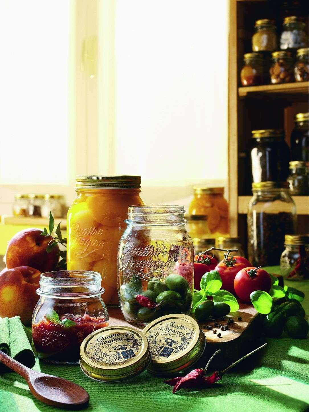 Pot de conservation Bormioli QUATTRO STAGIONI 1 litre (lot de 2) Boîtes de conservation alimentaire Naty Shop