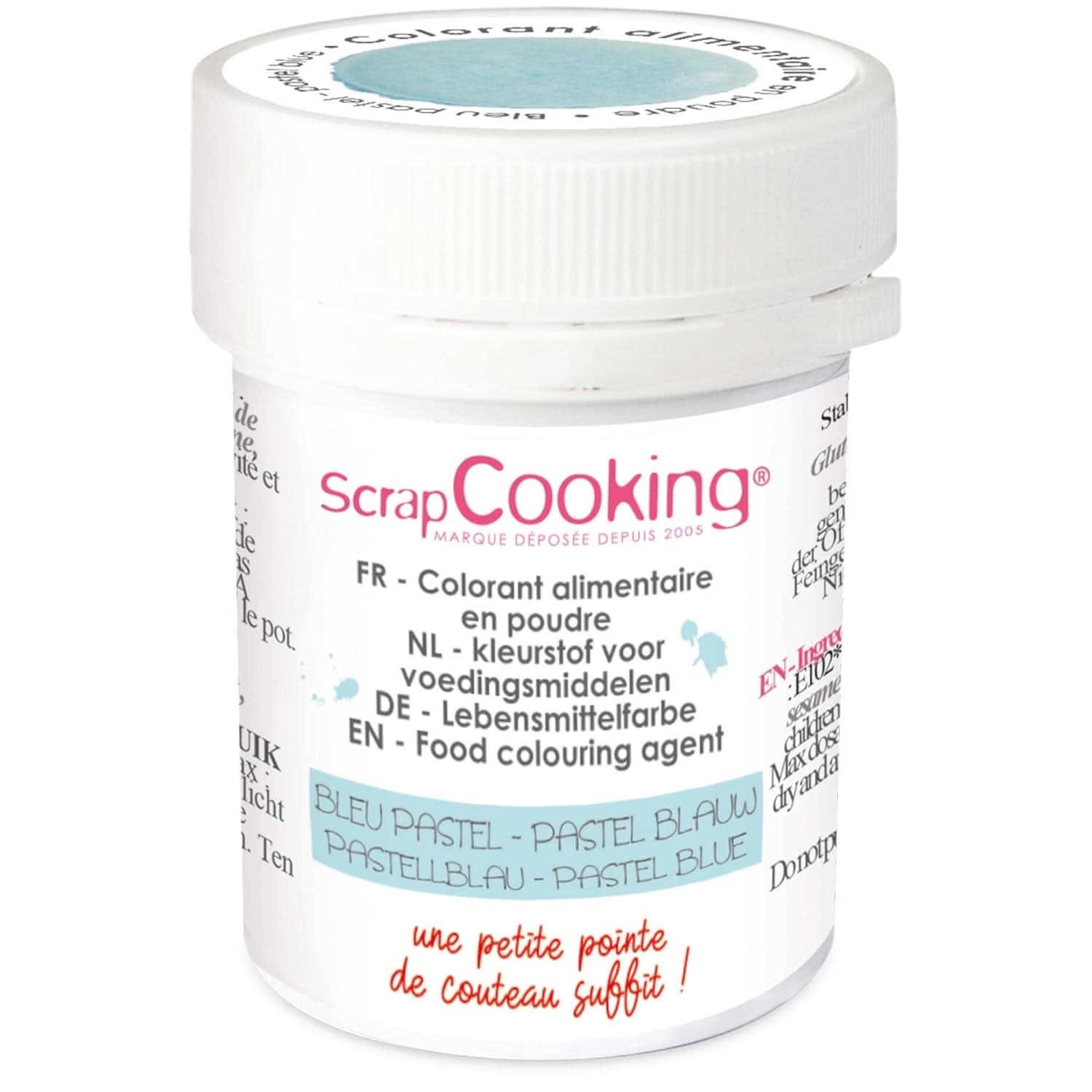Scrapcooking, colorant alimentaire en poudre, bleu pastel, 5 grammes Naty Shop