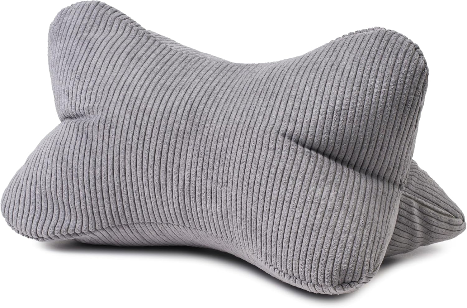 Gözze - Pernă de citit Capri, pernă de gât cu aspect fin de catifea reiată, pernă de citit și relaxare pentru gât și spate, 40 x 25 cm - Liliac