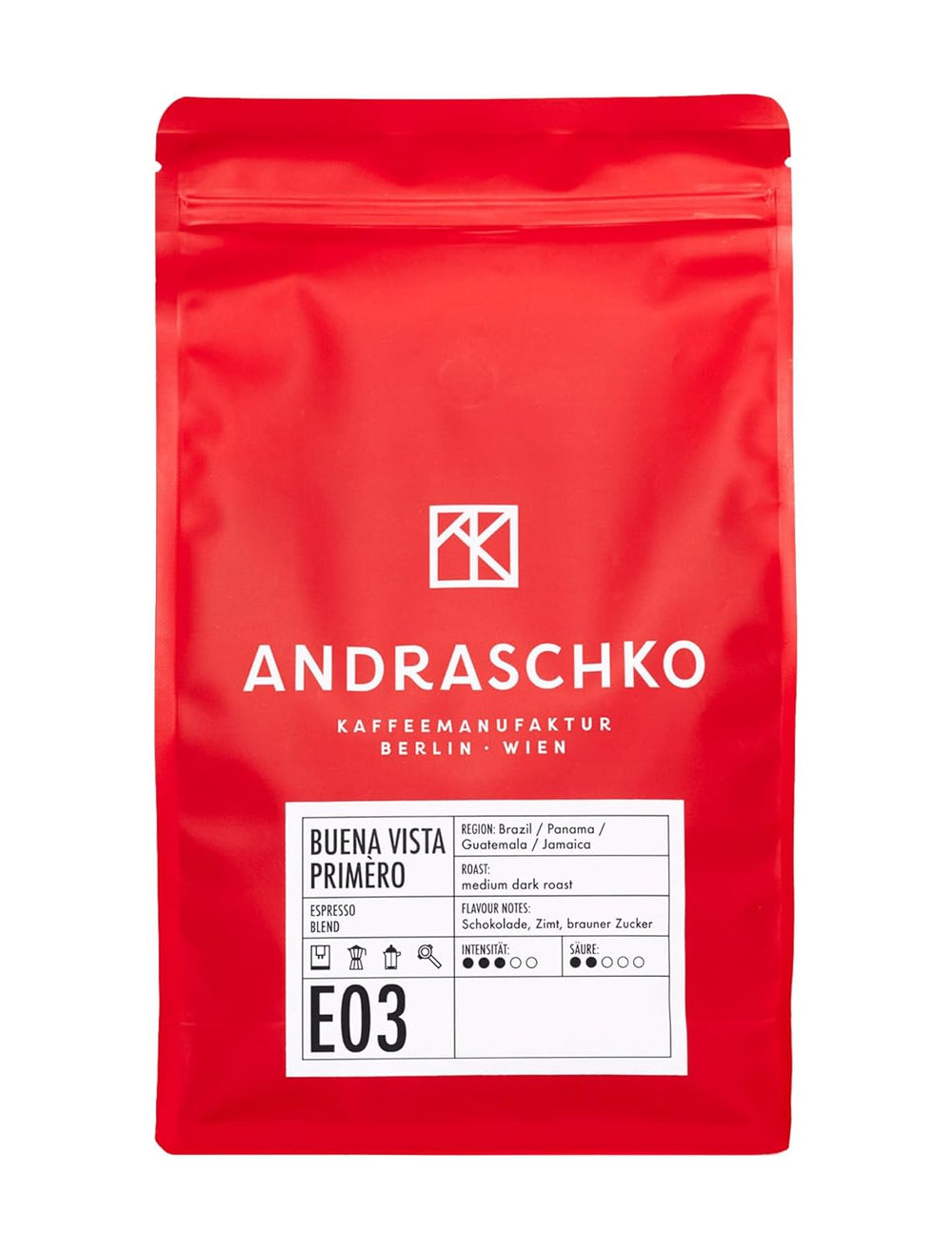 Buena Vista Primèro Espresso Blend - Café 100 % Arabica de Jamaïque, Guatemala, Panama et Brésil - Berliner Röstung, ausgefung-luxuriös, Espresso für Genießer & Gastronomie