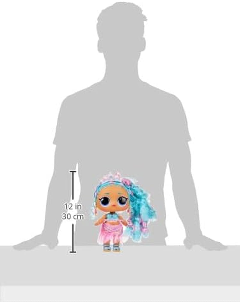 MDR. Surprendre! Big Baby Hair Hair Hair – SPLASH QUEEN – 27,94 cm, grosse poupée avec 14 accessoires, accessoires pour cheveux et cheveux véritables – pour enfants et adolescents à partir de 4 ans