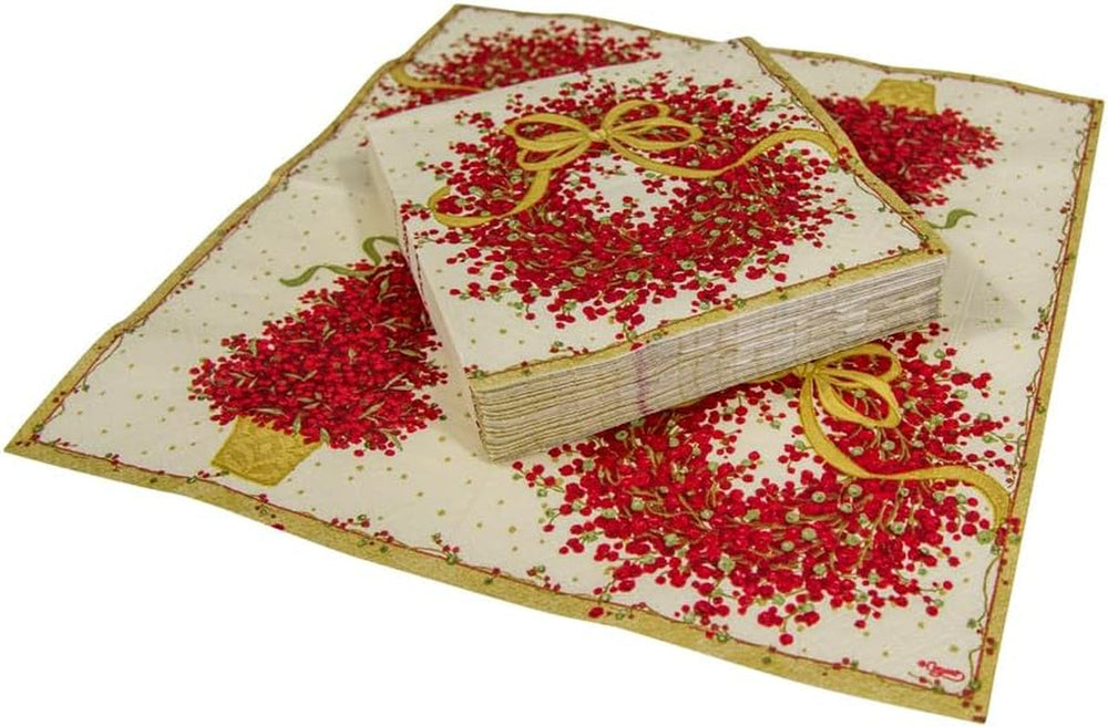 Serviettes en papier triple épaisseur 8070C, 20 pièces, 25 x 25 cm, poivre