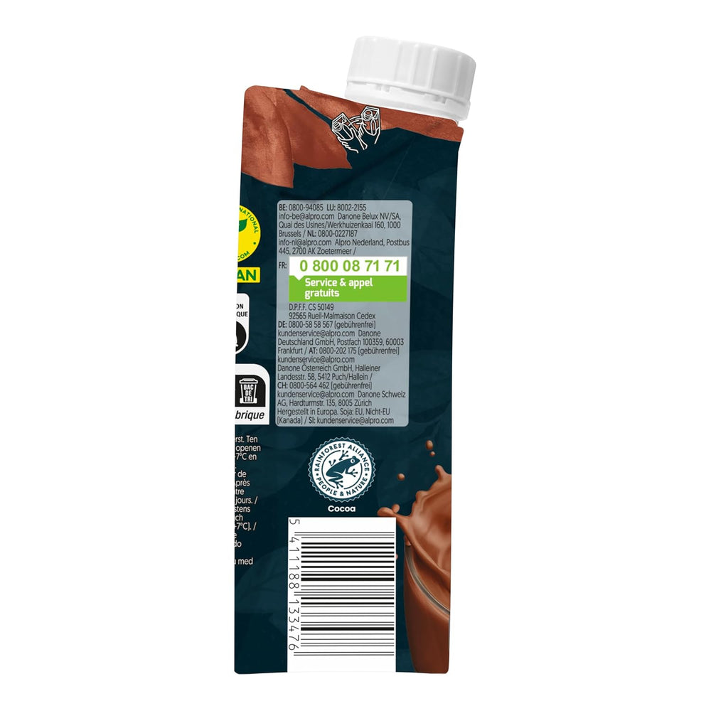 Alpro Proteindrink Schokoladengeschmack – Vegan et milchfree – Ohne Süßstoffe – Von Natur aus lactosefrei – Reich an Ballastsstoffen, Calcium et Vitaminen – 15 x 250 ml – Haltbar