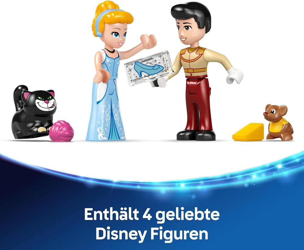 LEGO Ç€ Disney Princess Castle Cendrillon et calèche, ensemble pour filles à partir de 6 ans, jouet fantastique avec mini poupées princesse Cendrillon et prince charmant, idée cadeau pour les fans de Disney 43275 Jeux de construction Beuche den LEGO-Store