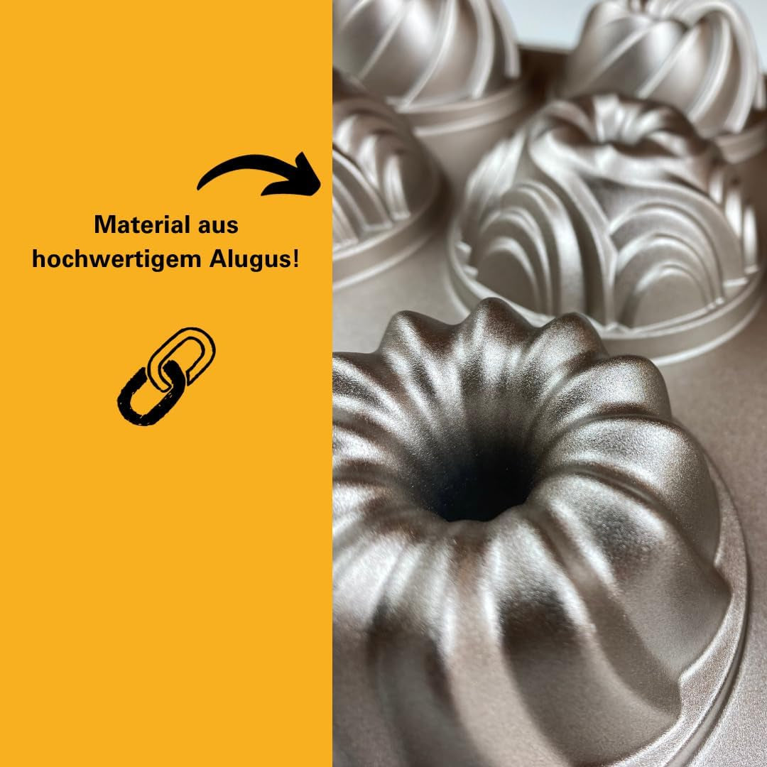 Birkmann, Contoura, Gugelhupfblech Violet, Backform Aus Aluguss, Mit Antihaftbeschichtung Und Rezept, 887077 Moules et plaques pour la pâtisserie Naty Shop