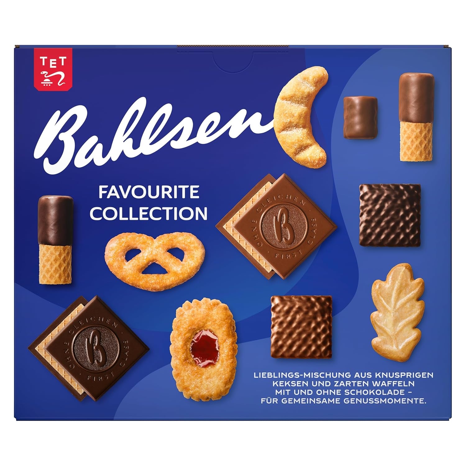 Bahlsen Favourite Collection XL, 1 pachet, mix pentru aluat crocant și napolitane cu lapte și ciocolată neagră (8 x 227 g/ 1816 g)