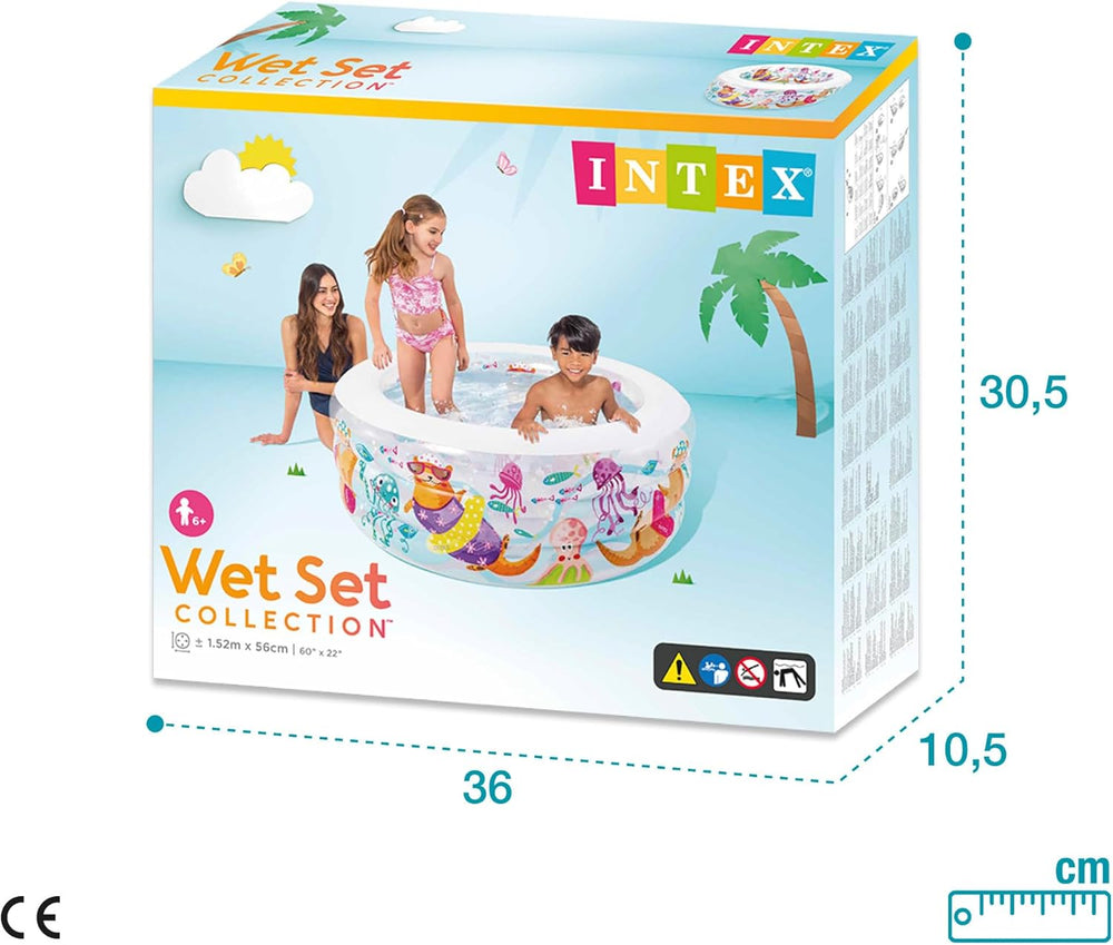 Piscine d'aquarium Intex, multicolore, 152x152x56 cm, 58480NP