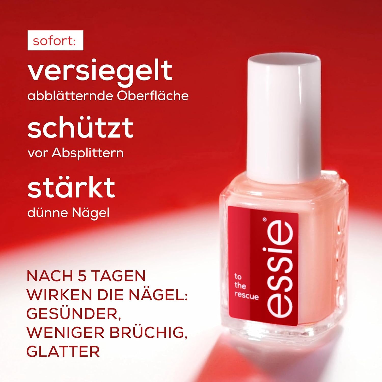 Essie Nail Rescue Kit : Huile pour ongles et cuticules parfumée à l'abricot + Vernis à ongles réparateur To the Rescue