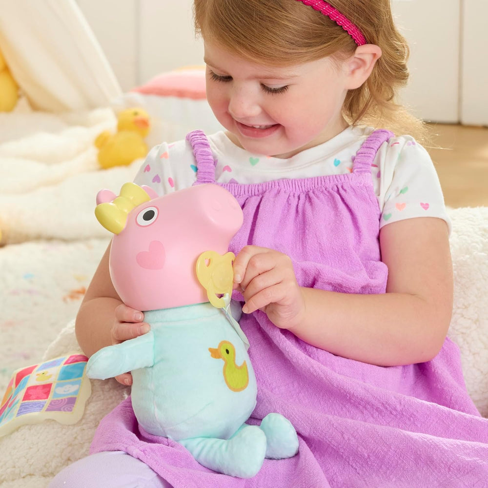Poupée interactive Peppa Pig Evie 28 cm avec 20 sons et de nombreuses fonctions, ensemble de jouets pour enfants à partir de 3 ans