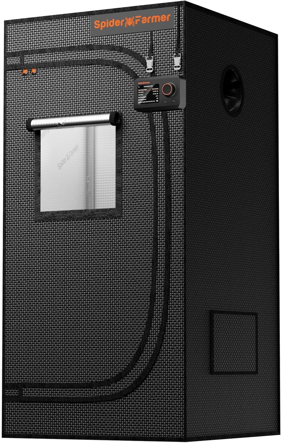 Spider Farmer Pro Tente de culture 70 x 140 x 200 cm avec porte roulante, fenêtre d'observation, panneau de sol amovible, tissu Mylar 2000D, pour culture hydroponique intérieure avec SF4000, G4500, SE4500