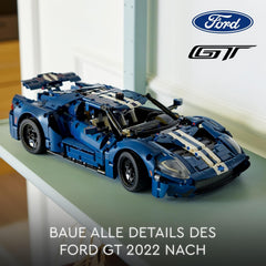 LEGO 42154 Technic Ford GT 2022 Auto-Modellbausatz für Erwachsene, Supercar im Maßstab 1:12 mit authentischen Merkmalen, fortschrittliches Sammlerset