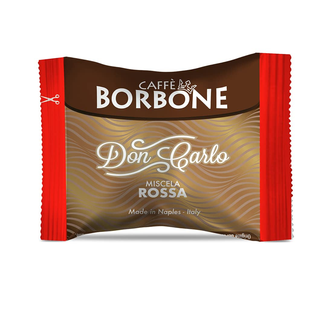Caffè Borbone Don Carlo, Rote Mischung - 50 Kapseln - Compatible avec Lavazza®* A Modo Mio®* Haushalts-Espressomaschinen