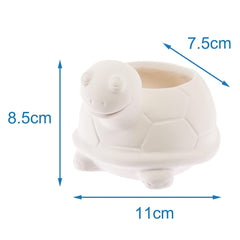 Baker Ross FX594 Jardinières en céramique Tortue - Paquet de 2, Peignez votre propre jardinière