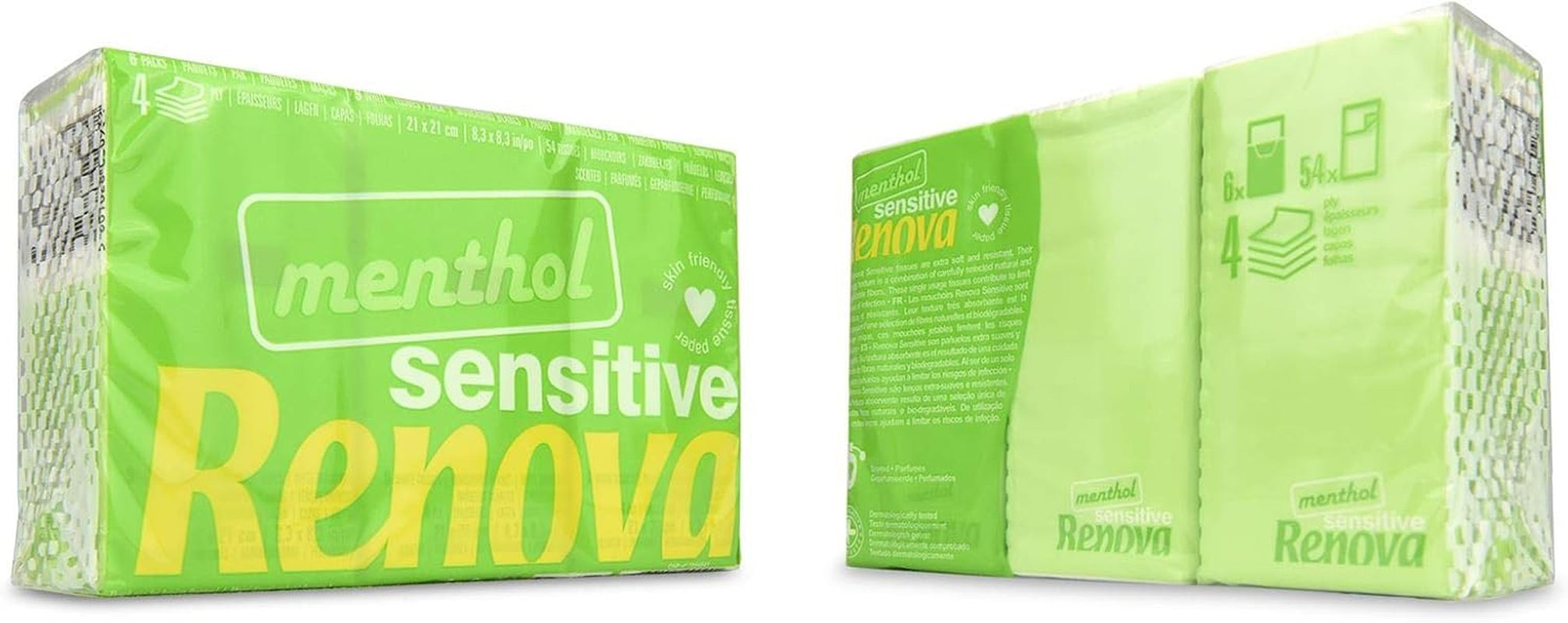 Șervețele de buzunar Renova SENSITIVE MENTHOL 6 pachete alb regulat 1 bucată (pachet de 6)