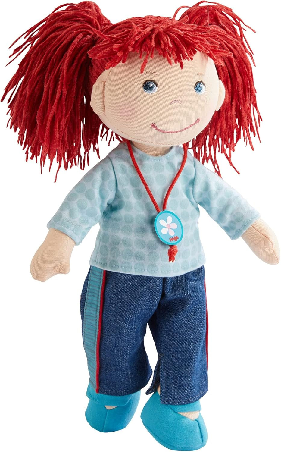 HABA 306518 - Kleiderset Jeans, Zubehör für Puppen ab 1,5 Jahren