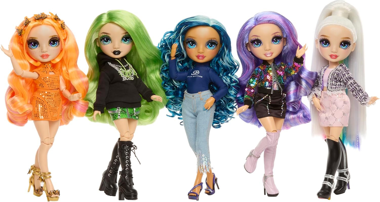 Rainbow High Style Icons Jade – 28 cm Modepuppe mit Langem, Kämmbarem Haar, Zweitem Outfit, Passender Tasche und einem Zweiten Paar Schuhe, Beweglich mit 13 Gelenkpunkten