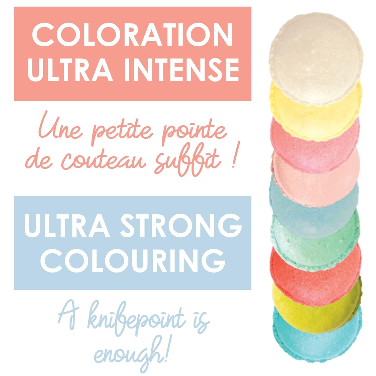 Scrapcooking - Set 9 coloranți alimentari pastel - Albastru, Galben, Coral, Roz, Turcoaz, Verde Lămâie, Alb, Verde Aqua, Roz pudră - Pudră colorantă comestibilă pentru prăjituri, brioșe, macarons - 4272