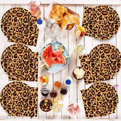 Motif léopard Party Geschirr Kindergeburtstag Deko Geburtstag Party Geschirr Dschungel Pappteller Becher Servietten Babyparty Tischdeko Set