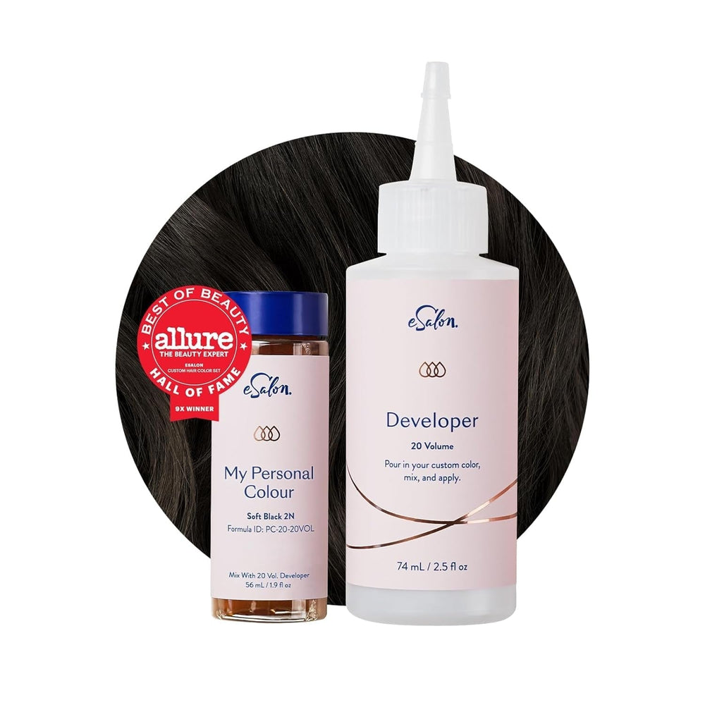 Ensemble de teintures capillaires permanentes, couverture 100 % des gris, coloration maison, 0 % d'ammoniaque, teintures capillaires multidimensionnelles, teintures capillaires professionnelles, Naty Shop, teinture pour cheveux noirs doux 2N