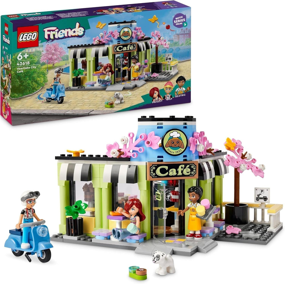 LEGO Friends Heartlake City Café, jouet pour enfants, boulangerie-jouet, idée cadeau pour filles et garçons à partir de 6 ans, lot de 3 figurines de jeu et figurine de chien 42618 Jeux de construction Besuche den LEGO-Store Default Title