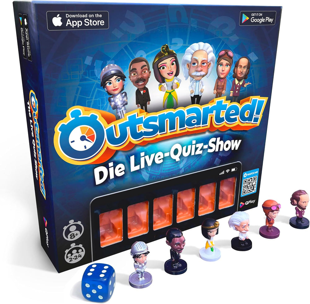 Outsmarted – Jeu de société quiz numérique | Enfants, adolescents et adultes | Soirée de jeu de nouvelle génération pour la famille et les amis | 2 à 24 joueurs | 8 ans et plus | Plus de 10 000 questions
