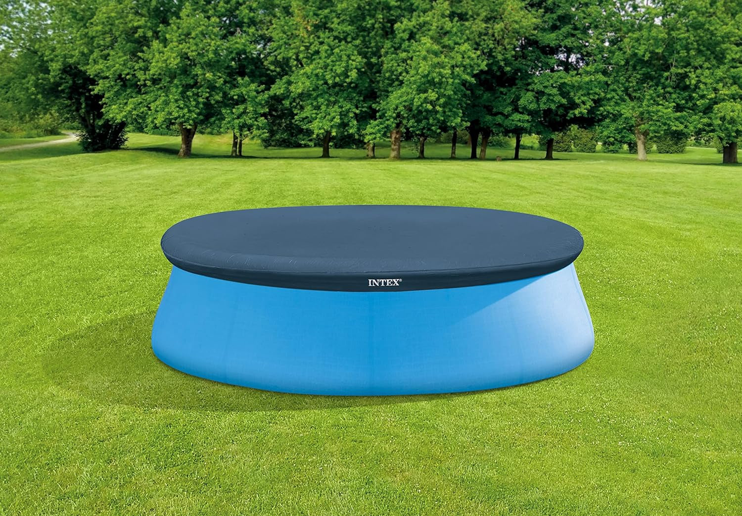 Piscine Easy Set - Piscine hors sol - Pour enfant, 183cm x 183cm x 51cm et Bâche Easy Set - Bâche de piscine - Ø 244 cm - Pour piscines Easy Set