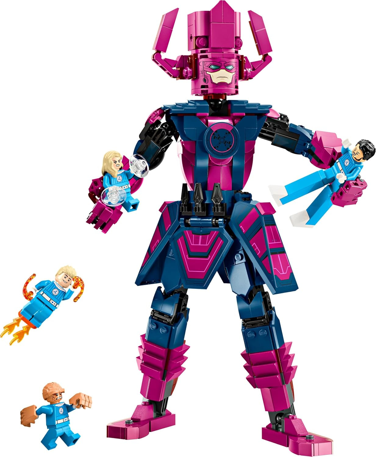 LEGO ǀ Marvel Les Quatre Fantastiques contre. Galactus Baufigur - Bauset mit Superhelden - Jeu avec The Thing, Invisible Woman et Human Torch - Créations créatives pour les jeunes et les filles - 76316