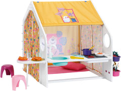 BABY born Dollhouse, Weekend House avec fonction lumière et son, panneaux latéraux ouvrants, évier, grill et nombreux accessoires, 832752, Zapf Creation