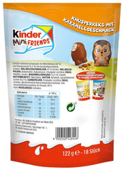 Kinder Mini Friends Biscuits croquants au goût de caramel 122 g – Chocolat au lait avec biscuits et garniture au lait – Figurines de Pâques – Chocolat et bonbons de Pâques – Cadeau de Pâques