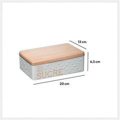 Zahărniță metalică tip cub „scandinave nature” albă - 5 five simply smart