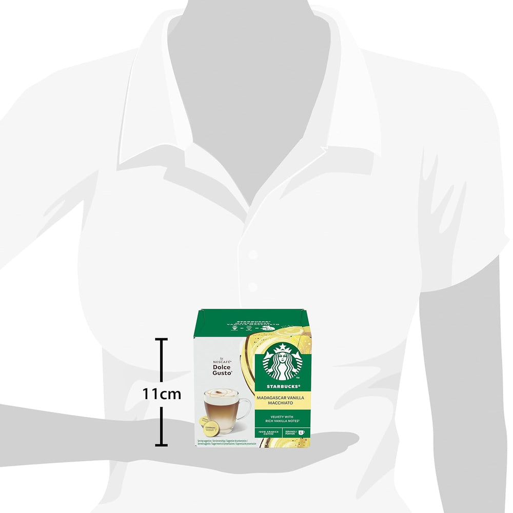 STARBUCKS Vanille Macchiato par Nescafé Dolce Gusto Kaffeekapseln 6 x 12 (72 Kapseln)