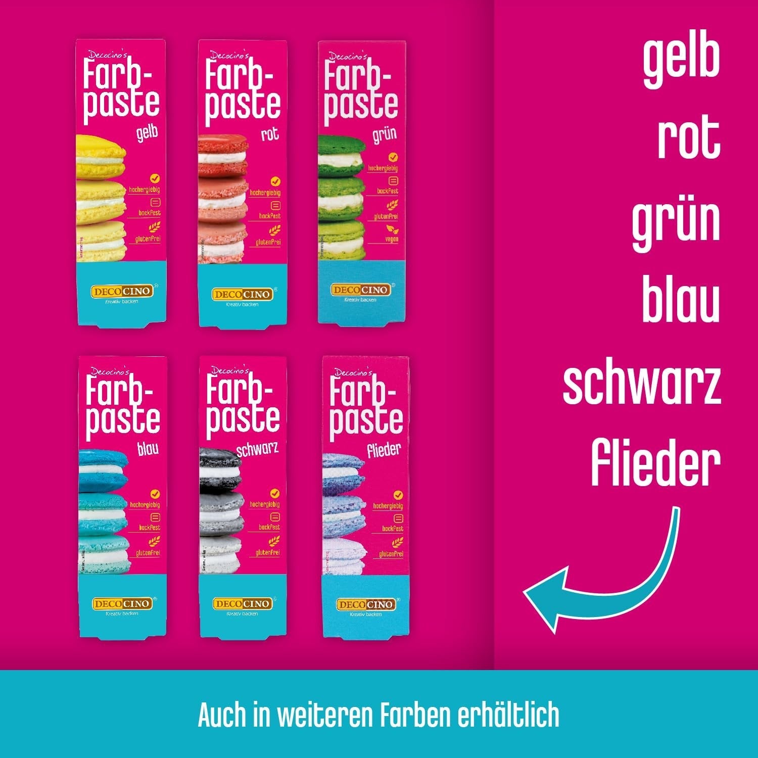 Pâte colorante rose DECOCINO - 20 g - Colorant alimentaire, idéal pour colorer gâteaux, fondants et crèmes - Sans acides gras azoïques ni gluten