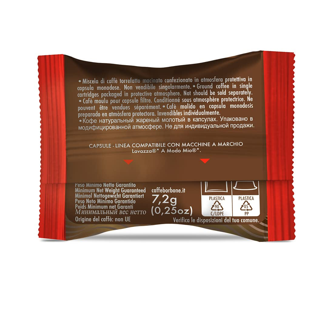 Caffè Borbone Kaffee Kapseln Don Carlo, Blue Mischung - 100 stück & Kaffee Kapseln Don Carlo, Rote Mischung - 100 stück - Compatible avec Kaffeemaschinen der Marke Lavazza®* A Modo Mio®*