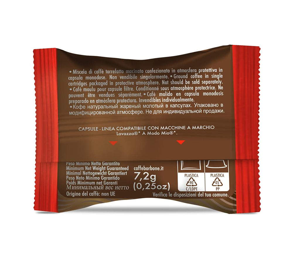 Caffè Borbone Kaffee Kapseln Don Carlo, Blue Mischung - 100 stück & Kaffee Kapseln Don Carlo, Rote Mischung - 100 stück - Compatible avec Kaffeemaschinen der Marke Lavazza®* A Modo Mio®*