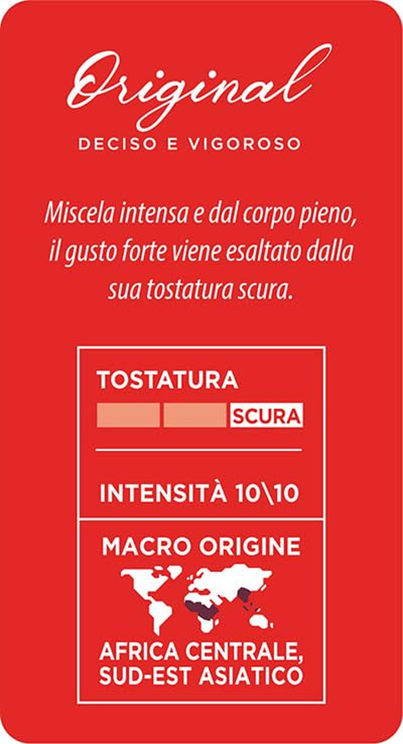 Caffè Mauro Torrefazione Kaffee Kompostierbare Pods, Recyclebare Verpackung, Original Mischung - 100 pcs - Intensität 10/10 - Compatible avec ESE System Papier Pads 44 mm