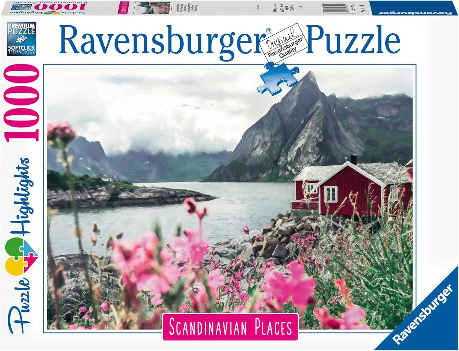 Ravensburger Puzzle Locuri scandinave 16740 - Reine, Lofoten, Norvegia - puzzle jigsaw de 1000 de piese pentru adulți și copii de peste 14 ani Puzzle Naty Shop