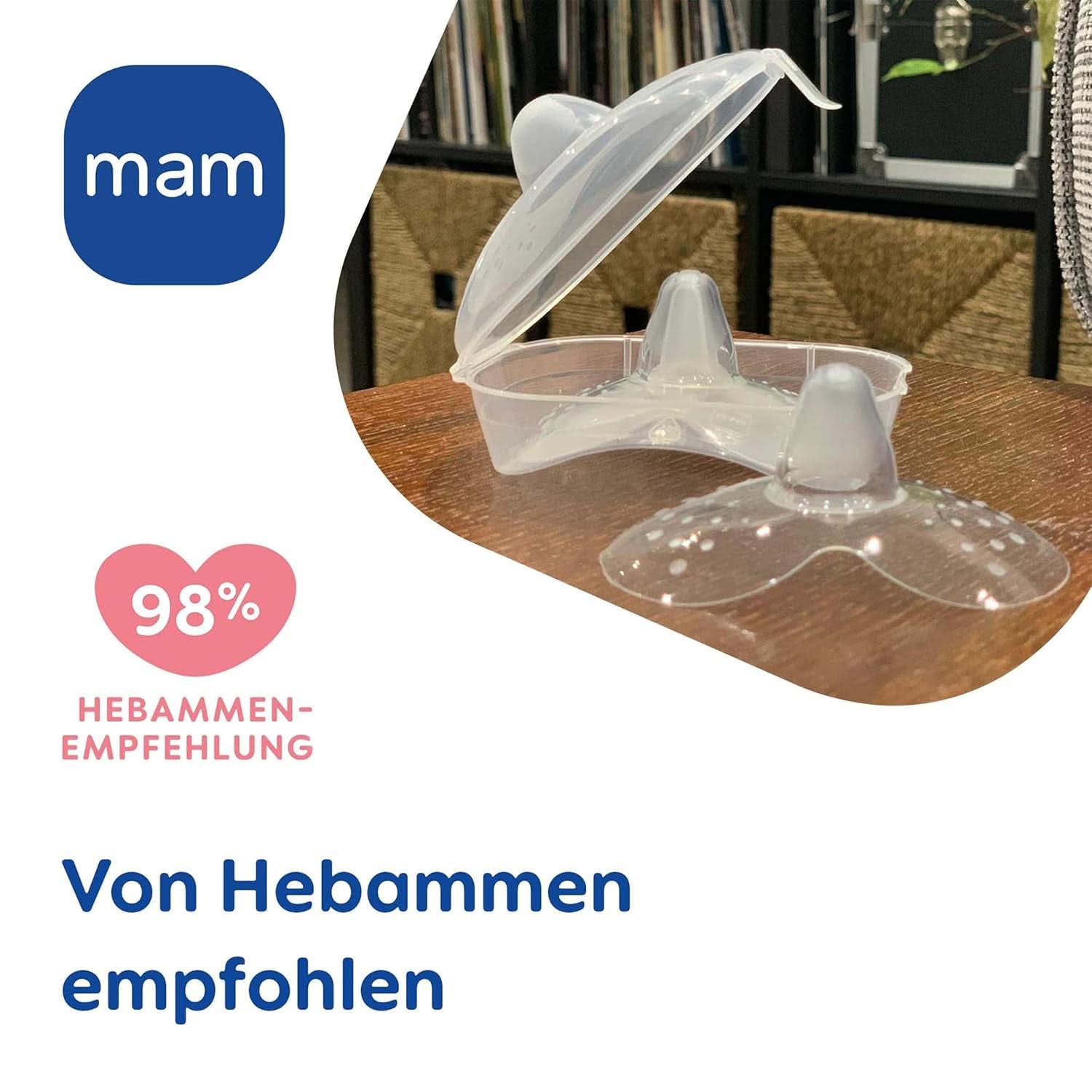 MAM Stillhütchen Größe L (Ø 23 Mm) Im 2Er-Set, Extra Weiche Brusthütchen Zum Schutz Beim Stillen, Brustwarzenschutz Für Maximalen Hautkontakt Zwischen Mutter Und Kind Accessories Alimentation et allaitement Bebe Naty Shop