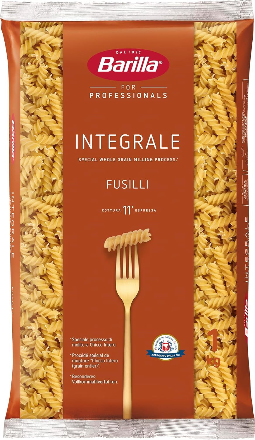 Fusilli Barilla complet Pâtes complètes – 1 kg