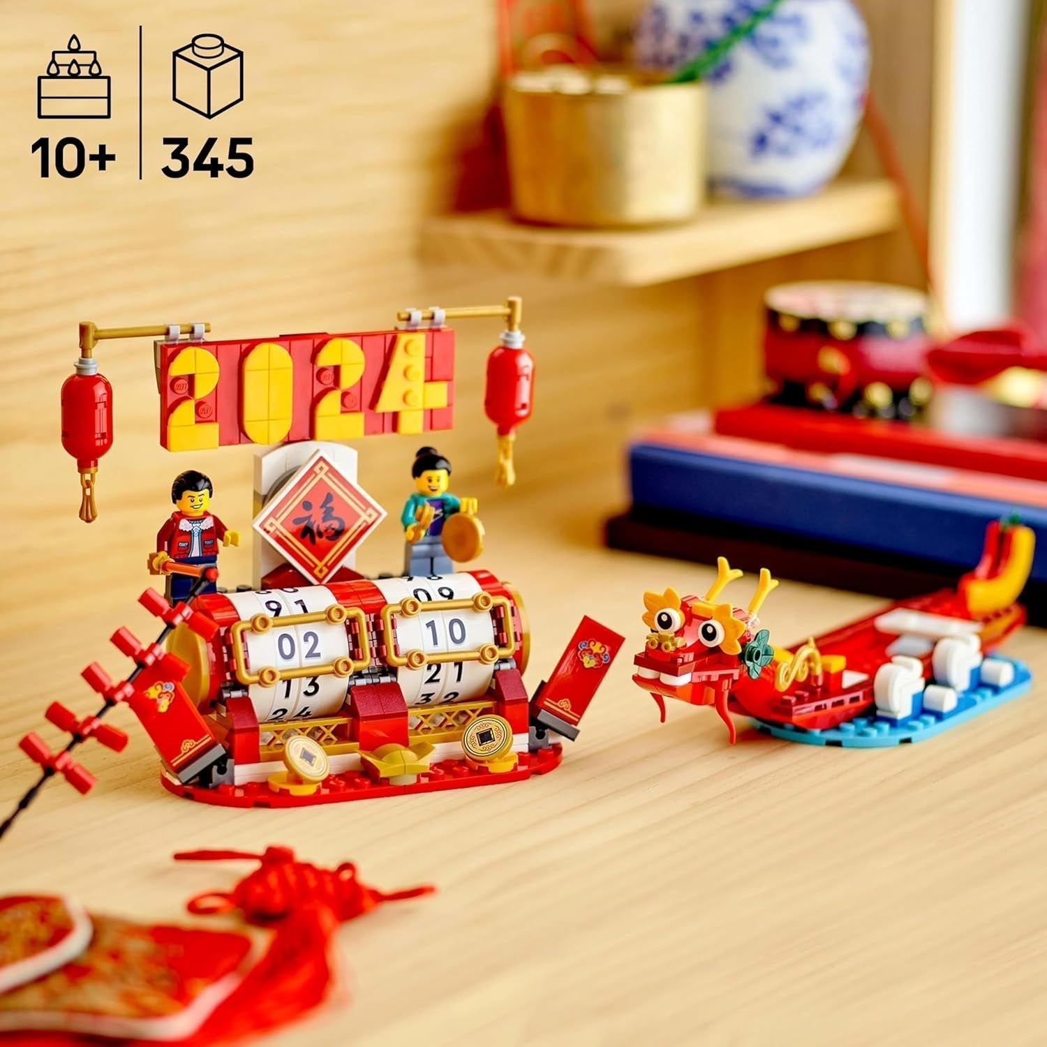 Calendrier des fêtes LEGO, cadeau de vacances chinois pour garçons et filles, ensemble de construction du Nouvel An lunaire, permet aux enfants de jouer avec imagination, jouet festif, décoration du Nouvel An chinois 40678 Ensembles de construction Besuche den LEGO-Store