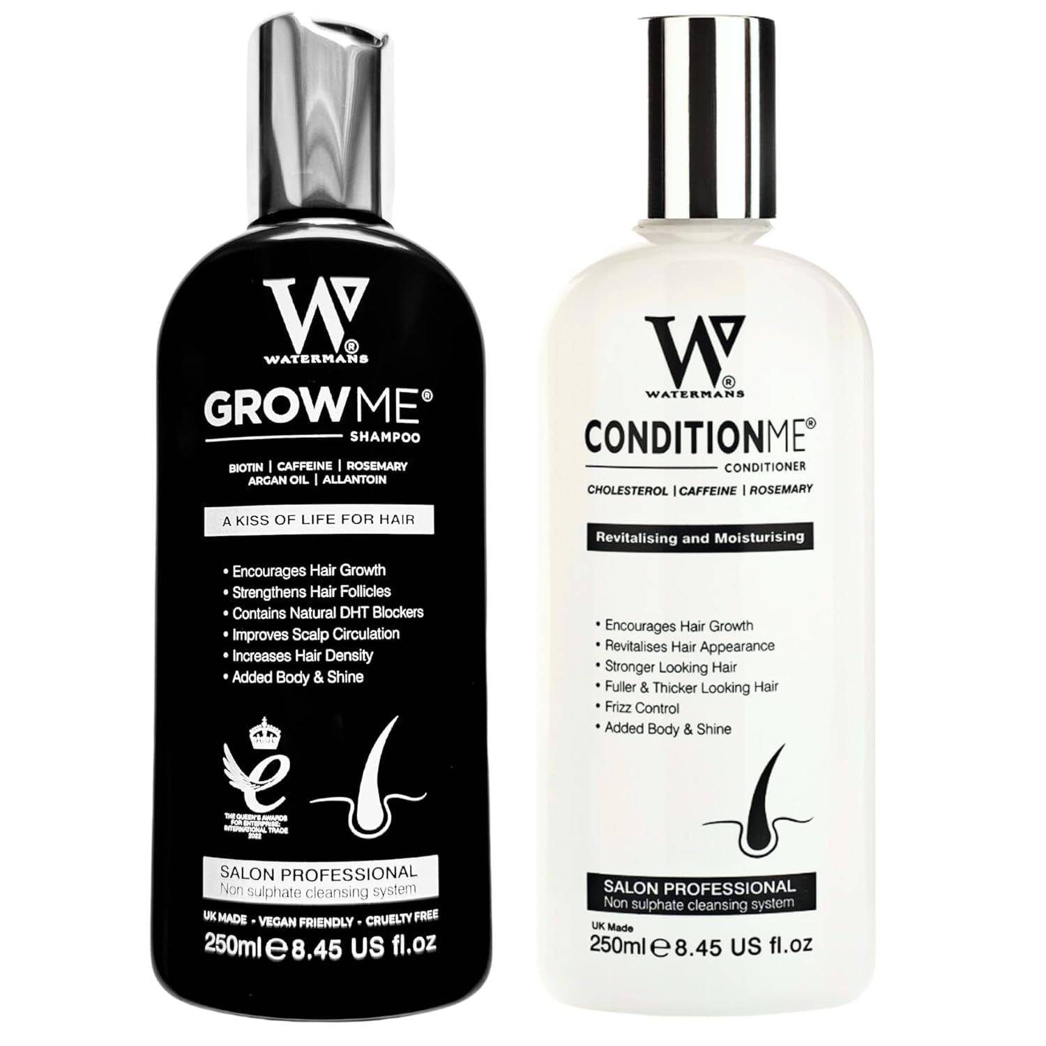 Shampooing pour la croissance des cheveux, revitalisant pour la croissance des cheveux Watermans, biotine, huile d'argan, allantoïne, romarin, niacinamide B3, protéine de lupin avec de nombreuses autres vitamines pour la croissance des cheveux. Soins capillaires Naty Shop Titre par défaut
