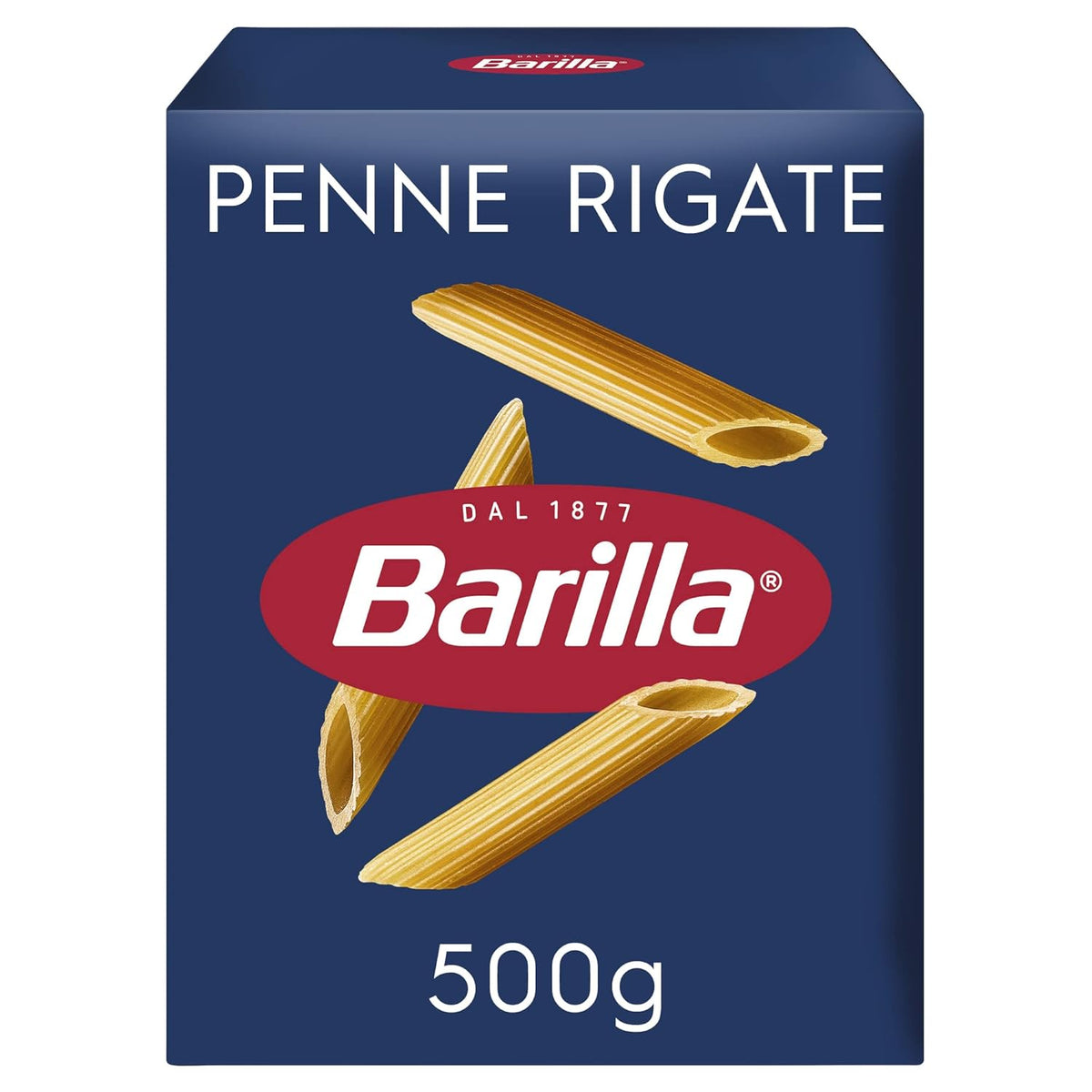 Pâtes Barilla Classic Penne Rigate Nr. 73 de blé dur de haute qualité, toujours al dente (1 x 500 g)