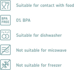 Mepal Lot de 6 Bocaux de Conservation avec Couvercles - Récipients Alimentaires Rectangulaires - Organisateur de Cuisine en Plastique - Récipients de Conservation Hermétique - 2x 2000ml, 2x 1000ml, 1x 1500ml & 1x 425ml - Boites de Conservation Alimentaires Blanches Naty Shop