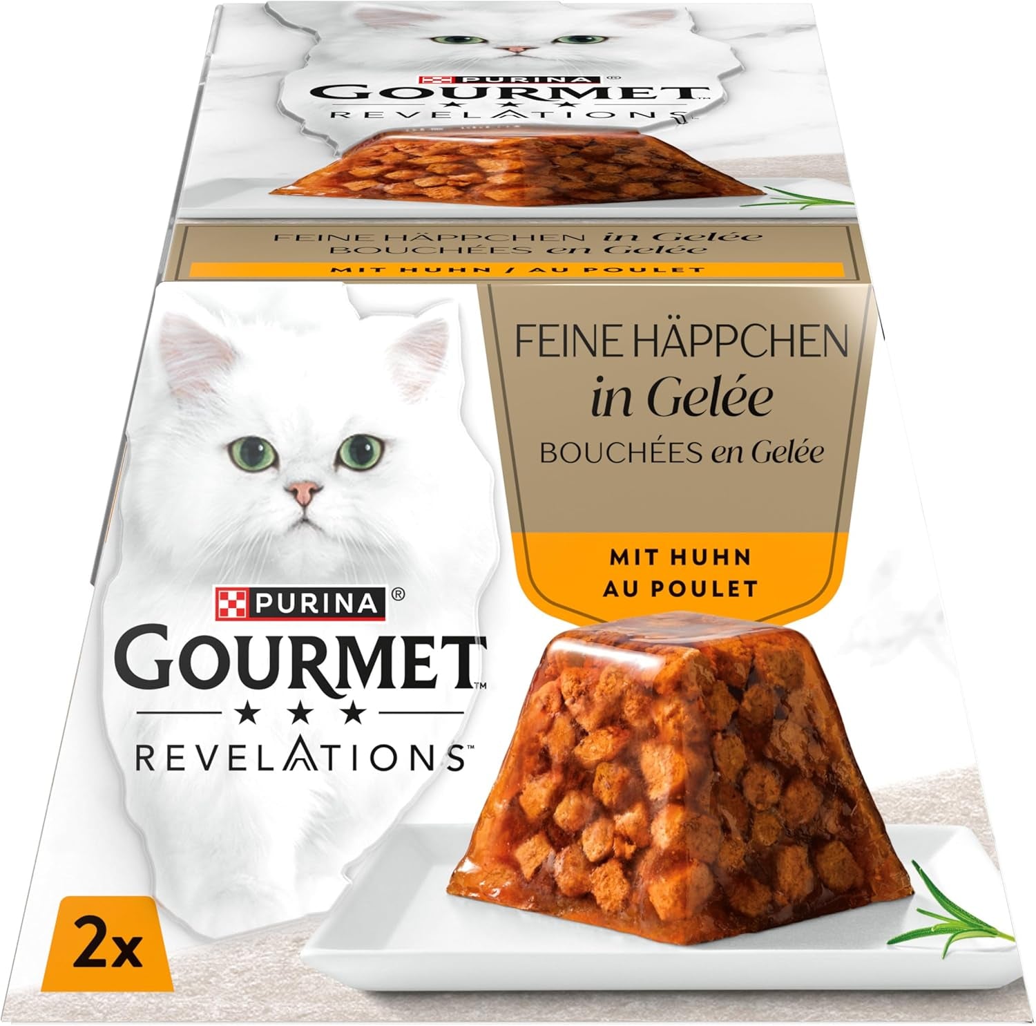 Révélations, Katzenfutter nass in Gelée, mit Huhn, 24er Pack (24 x 57g)